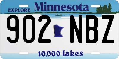 MN license plate 902NBZ