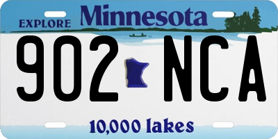 MN license plate 902NCA