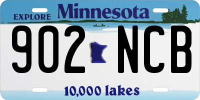 MN license plate 902NCB