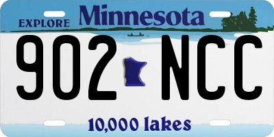 MN license plate 902NCC