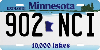 MN license plate 902NCI