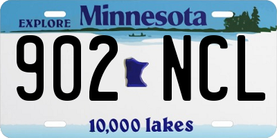 MN license plate 902NCL