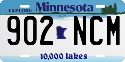 MN license plate 902NCM