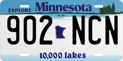 MN license plate 902NCN