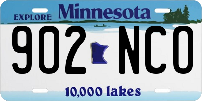 MN license plate 902NCO