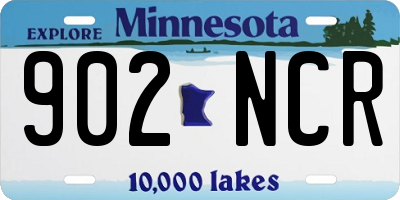 MN license plate 902NCR