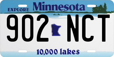 MN license plate 902NCT