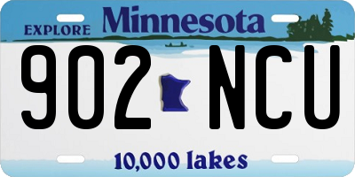 MN license plate 902NCU