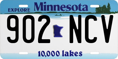 MN license plate 902NCV