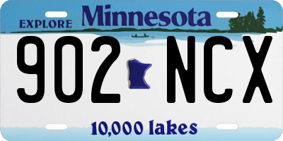 MN license plate 902NCX