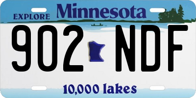 MN license plate 902NDF
