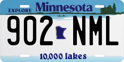 MN license plate 902NML
