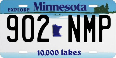 MN license plate 902NMP