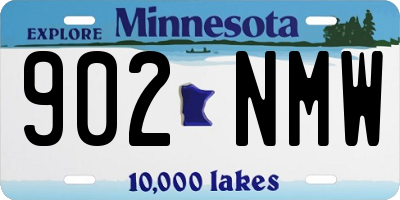MN license plate 902NMW