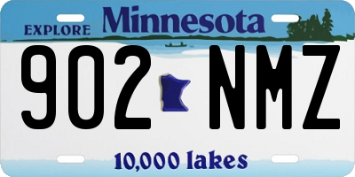 MN license plate 902NMZ