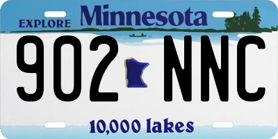 MN license plate 902NNC