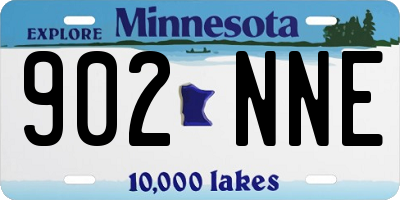 MN license plate 902NNE