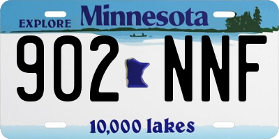 MN license plate 902NNF