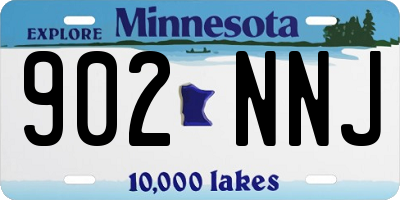MN license plate 902NNJ