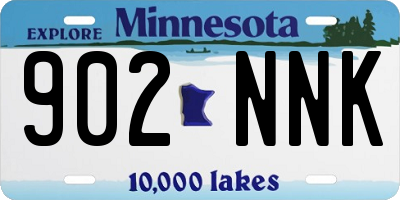 MN license plate 902NNK