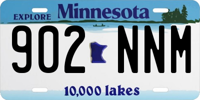 MN license plate 902NNM