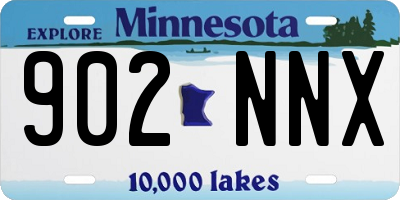 MN license plate 902NNX