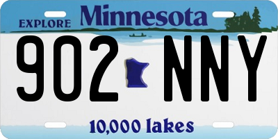MN license plate 902NNY