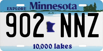 MN license plate 902NNZ