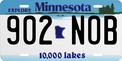 MN license plate 902NOB