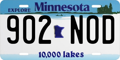 MN license plate 902NOD