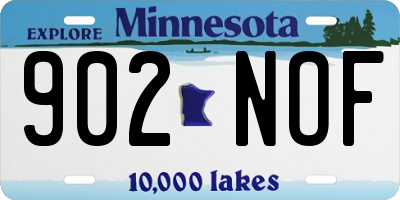MN license plate 902NOF