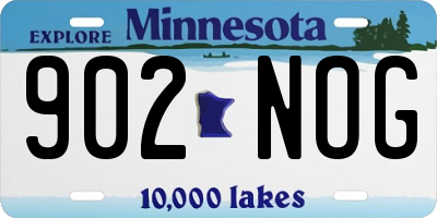 MN license plate 902NOG