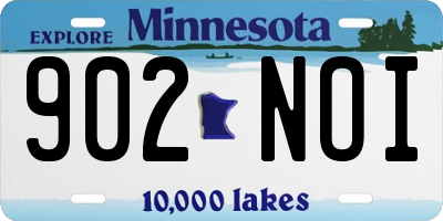 MN license plate 902NOI