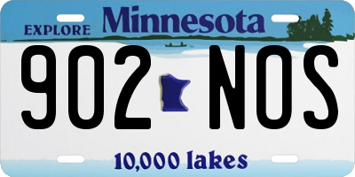 MN license plate 902NOS