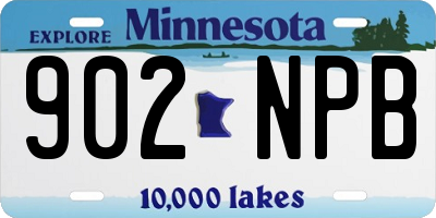 MN license plate 902NPB