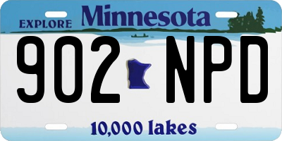 MN license plate 902NPD