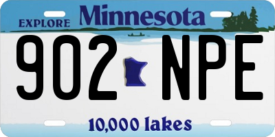 MN license plate 902NPE