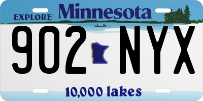 MN license plate 902NYX