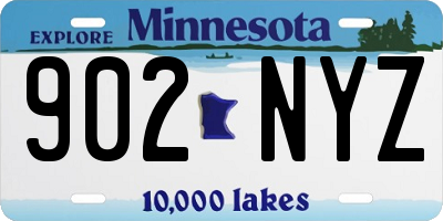 MN license plate 902NYZ