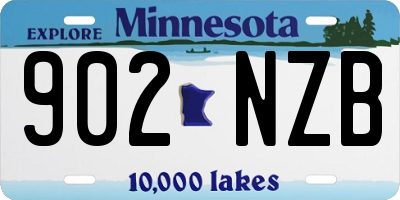 MN license plate 902NZB