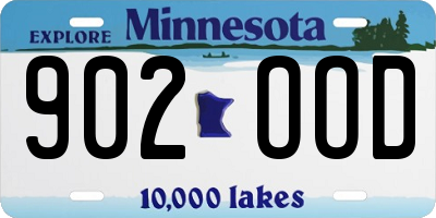 MN license plate 902OOD