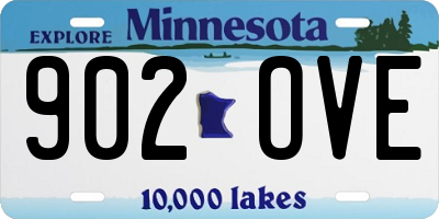 MN license plate 902OVE