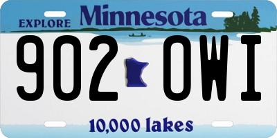 MN license plate 902OWI