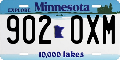 MN license plate 902OXM