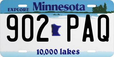 MN license plate 902PAQ