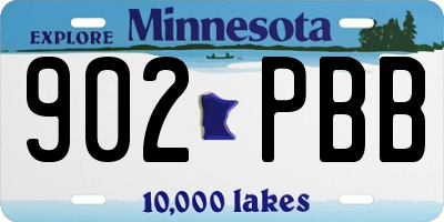 MN license plate 902PBB
