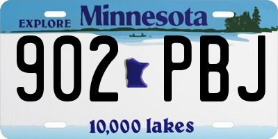 MN license plate 902PBJ