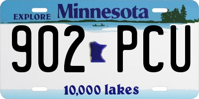 MN license plate 902PCU