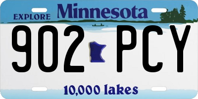 MN license plate 902PCY