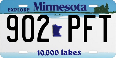 MN license plate 902PFT